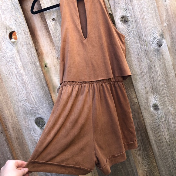 Suede brown romper - Picture 6 of 12